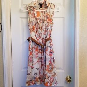 H & M sleeveless belted size 4 dress